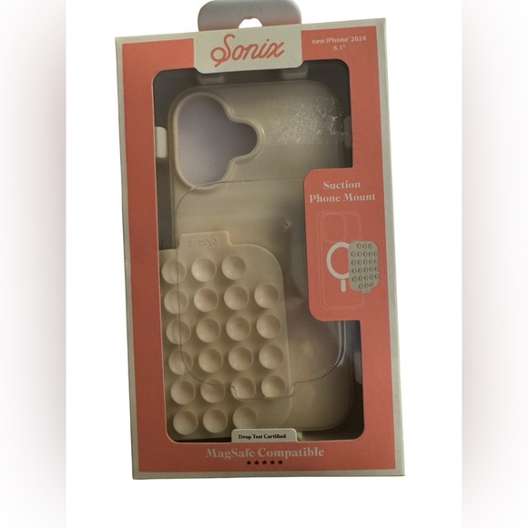 Sonix Cream Suction Phone Mount Case for iPhone 2024 6.1 Inches in Ivory - Picture 2 of 6